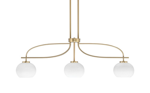 Toltec Lighting - 3936-NAB-212 - Three Light Island Pendant - Cavella - New Age Brass