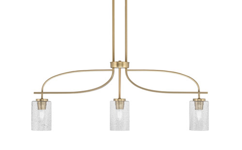 Toltec Lighting - 3936-NAB-3002 - Three Light Island Pendant - Cavella - New Age Brass
