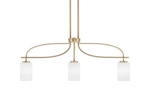 Toltec Lighting - 3936-NAB-310 - Three Light Island Pendant - Cavella - New Age Brass
