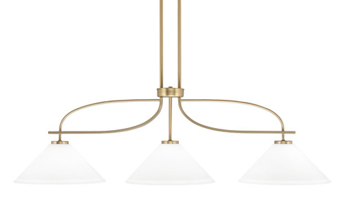 Toltec Lighting - 3936-NAB-316 - Three Light Island Pendant - Cavella - New Age Brass