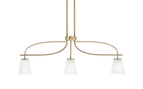Toltec Lighting - 3936-NAB-460 - Three Light Island Pendant - Cavella - New Age Brass