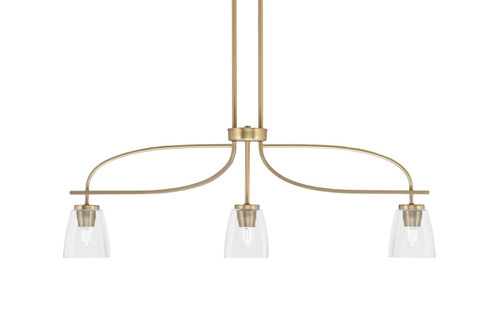 Toltec Lighting - 3936-NAB-461 - Three Light Island Pendant - Cavella - New Age Brass
