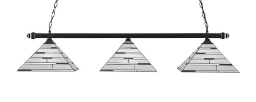 Toltec Lighting - 403-BC-952 - Three Light Bar - Square - Black Copper