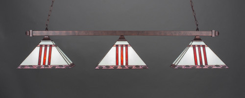 Toltec Lighting - 403-BRZ-958 - Three Light Bar - Square - Bronze