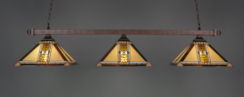 Toltec Lighting - 403-BRZ-986 - Three Light Bar - Square - Bronze