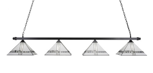 Toltec Lighting - 404-MB-955 - Four Light Bar - Square/Square - Matte Black