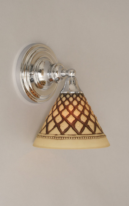 Toltec Lighting - 40-CH-7185 - One Light Wall Sconce - Any - Chrome