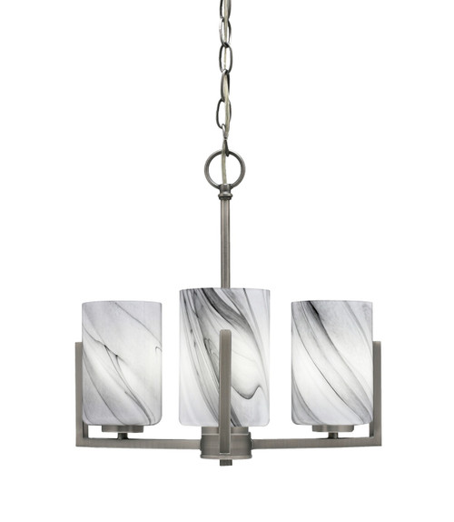 Toltec Lighting - 4503-GP-3009 - Three Light Chandelier - Atlas - Graphite