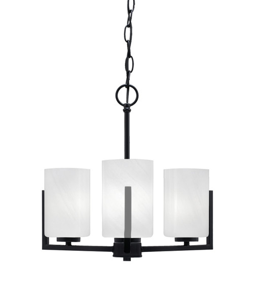 Toltec Lighting - 4503-MB-3001 - Three Light Chandelier - Atlas - Matte Black