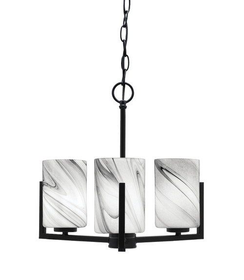 Toltec Lighting - 4503-MB-3009 - Three Light Chandelier - Atlas - Matte Black