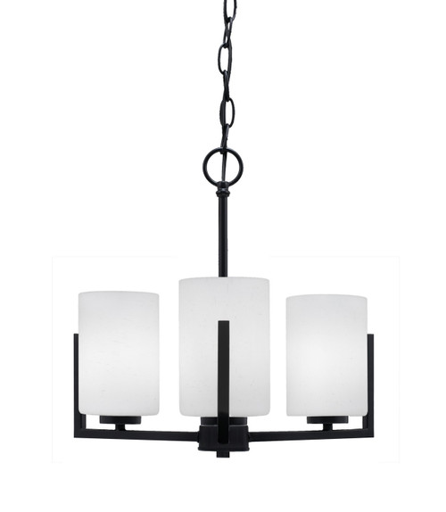 Toltec Lighting - 4503-MB-310 - Three Light Chandelier - Atlas - Matte Black