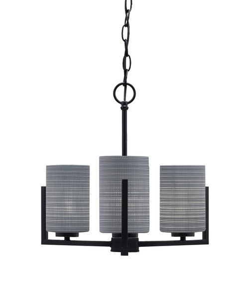 Toltec Lighting - 4503-MB-4062 - Three Light Chandelier - Atlas - Matte Black