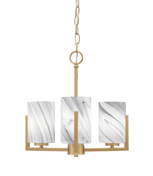 Toltec Lighting - 4503-NAB-3009 - Three Light Chandelier - Atlas - New Age Brass