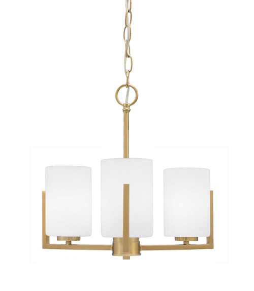 Toltec Lighting - 4503-NAB-310 - Three Light Chandelier - Atlas - New Age Brass