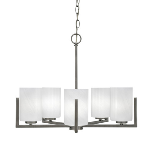 Toltec Lighting - 4505-GP-3001 - Five Light Chandelier - Atlas - Graphite
