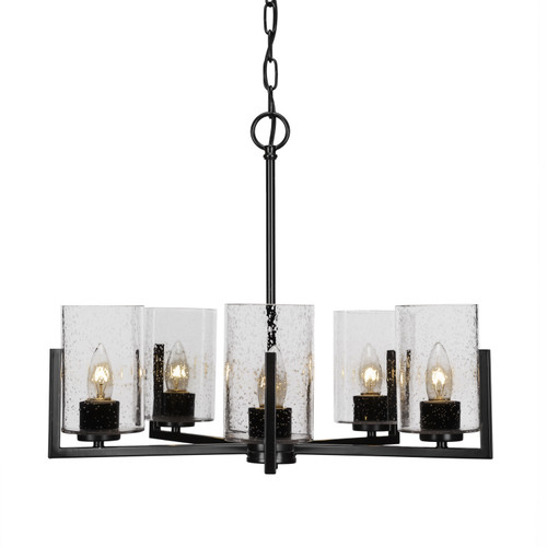 Toltec Lighting - 4505-MB-300 - Five Light Chandelier - Atlas - Matte Black