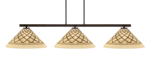 Toltec Lighting - 4523-DG-718 - Three Light Bar - Atlas - Dark Granite