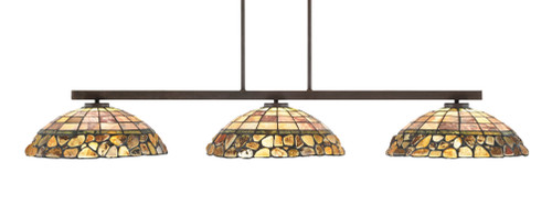 Toltec Lighting - 4523-DG-973 - Three Light Bar - Atlas - Dark Granite