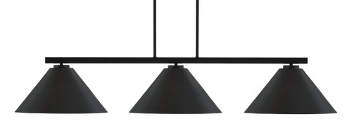 Toltec Lighting - 4523-MB-420 - Three Light Bar - Atlas - Matte Black