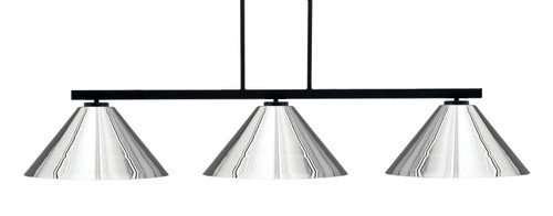 Toltec Lighting - 4523-MB-420-CH - Three Light Island Pendant - Atlas - Matte Black