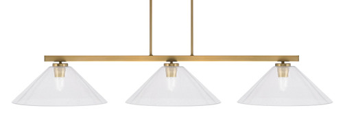 Toltec Lighting - 4523-NAB-308 - Three Light Bar - Atlas - New Age Brass