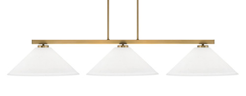 Toltec Lighting - 4523-NAB-318 - Three Light Bar - Atlas - New Age Brass