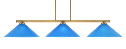 Toltec Lighting - 4523-NAB-415 - Three Light Bar - Atlas - New Age Brass