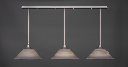 Toltec Lighting - 48-BN-602 - Three Light Multi Light Pendant - Multi Light Pendant - Brushed Nickel