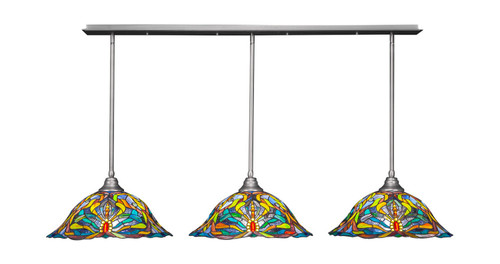 Toltec Lighting - 48-BN-990 - Three Light Multi Light Pendant - Any - Brushed Nickel