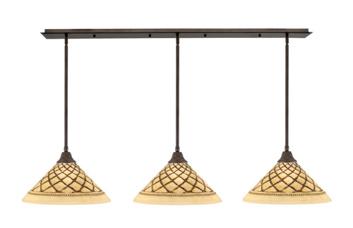 Toltec Lighting - 48-BRZ-718 - Three Light Multi Light Pendant - Any - Bronze