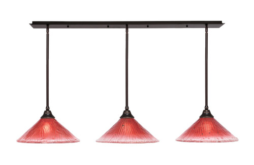 Toltec Lighting - 48-DG-716 - Three Light Multi Light Pendant - Any - Dark Granite