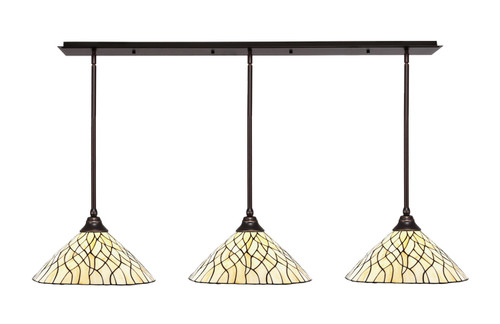 Toltec Lighting - 48-DG-911 - Three Light Multi Light Pendant - Any - Dark Granite