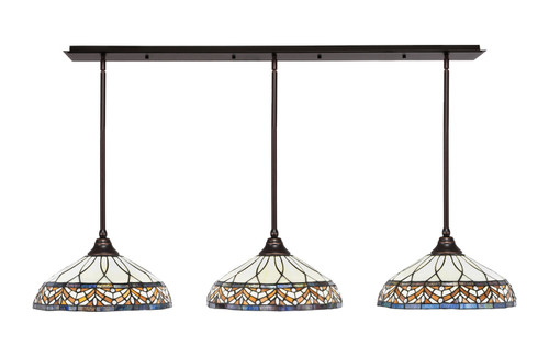 Toltec Lighting - 48-DG-948 - Three Light Multi Light Pendant - Any - Dark Granite