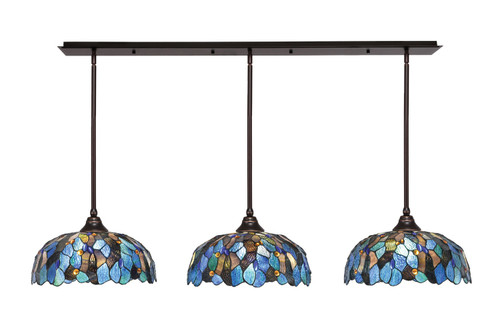 Toltec Lighting - 48-DG-995 - Three Light Multi Light Pendant - Any - Dark Granite