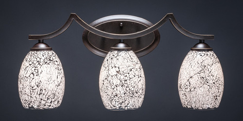 Toltec Lighting - 553-DG-4165 - Three Light Bath Bars - Zilo - Dark Granite