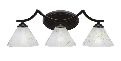 Toltec Lighting - 553-DG-7145 - Three Light Bath Bar - Zilo - Dark Granite