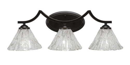 Toltec Lighting - 553-DG-7195 - Three Light Bath Bar - Zilo - Dark Granite