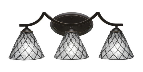 Toltec Lighting - 553-DG-9185 - Three Light Bath Bar - Zilo - Dark Granite