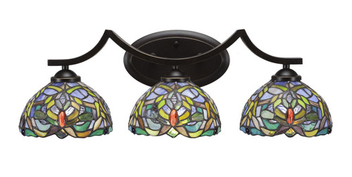 Toltec Lighting - 553-DG-9905 - Three Light Bath Bar - Zilo - Dark Granite