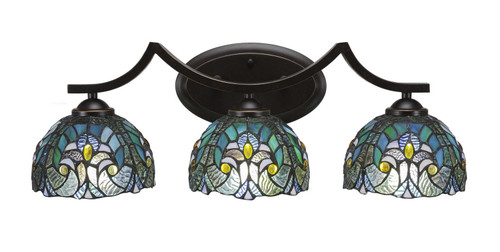 Toltec Lighting - 553-DG-9925 - Three Light Bath Bar - Zilo - Dark Granite