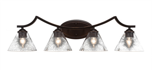 Toltec Lighting - 554-DG-310 - Four Light Bath Bar - Zilo - Dark Granite