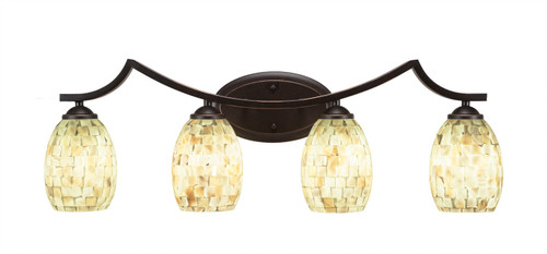 Toltec Lighting - 554-DG-406 - Four Light Bath Bar - Zilo - Dark Granite