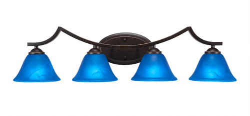 Toltec Lighting - 554-DG-4155 - Four Light Bath Bar - Zilo - Dark Granite