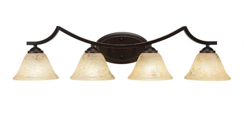 Toltec Lighting - 554-DG-508 - Four Light Bath Bar - Zilo - Dark Granite