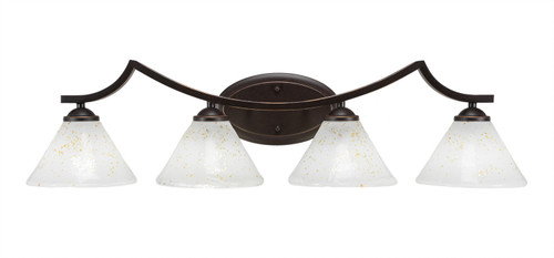Toltec Lighting - 554-DG-7145 - Four Light Bath Bar - Zilo - Dark Granite