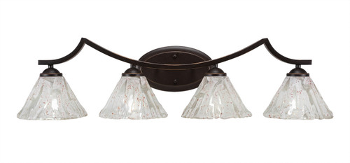 Toltec Lighting - 554-DG-7195 - Four Light Bath Bar - Zilo - Dark Granite