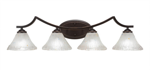 Toltec Lighting - 554-DG-751 - Four Light Bath Bar - Zilo - Dark Granite