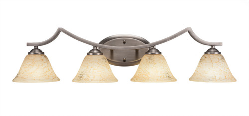 Toltec Lighting - 554-GP-508 - Four Light Bath Bar - Zilo - Graphite