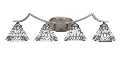 Toltec Lighting - 554-GP-9105 - Four Light Bath Bar - Zilo - Graphite