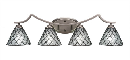 Toltec Lighting - 554-GP-9185 - Four Light Bath Bar - Zilo - Graphite
